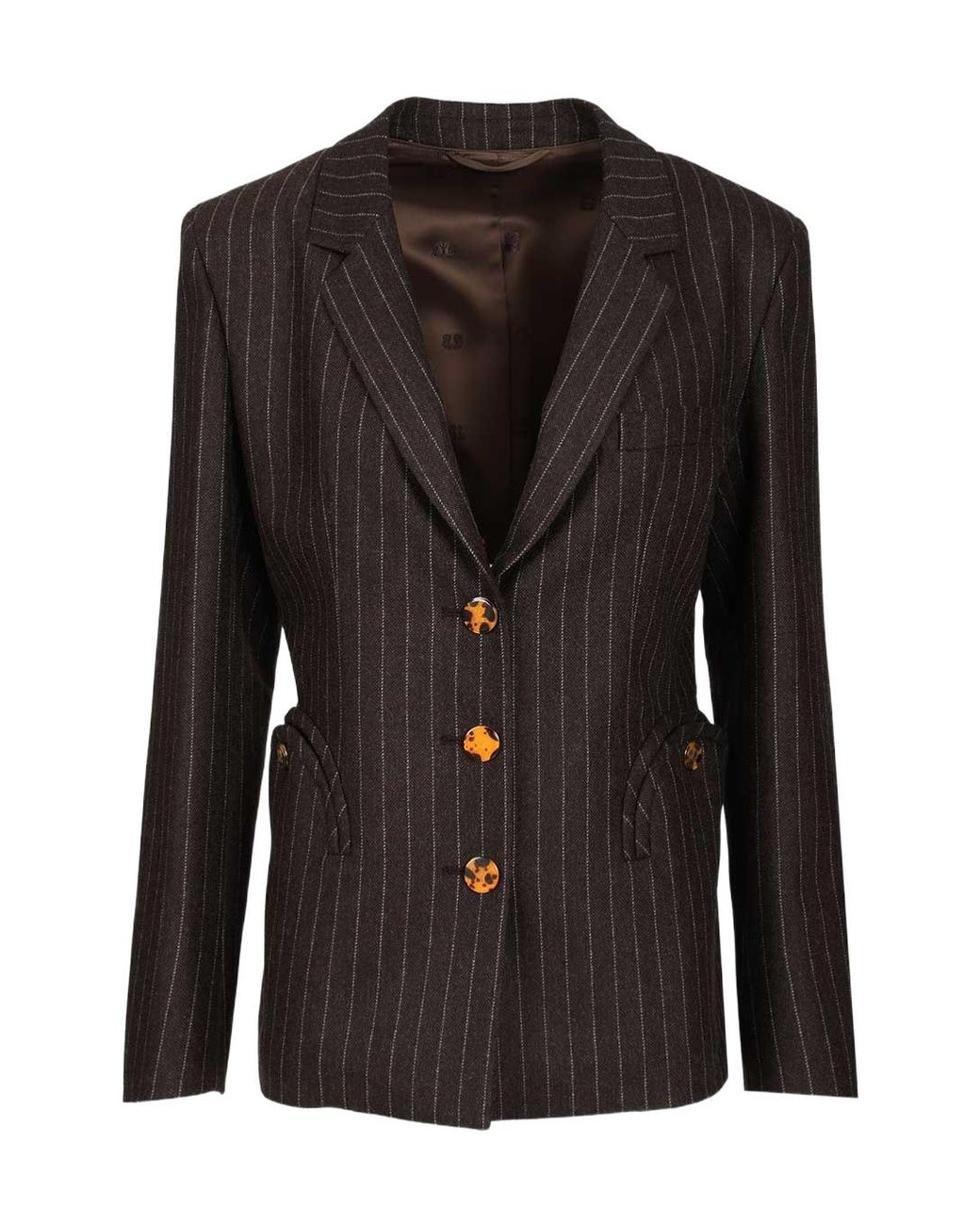 Blazé Milano Black Blazé Milano Lady Muad Akira Pinstriped Blazer