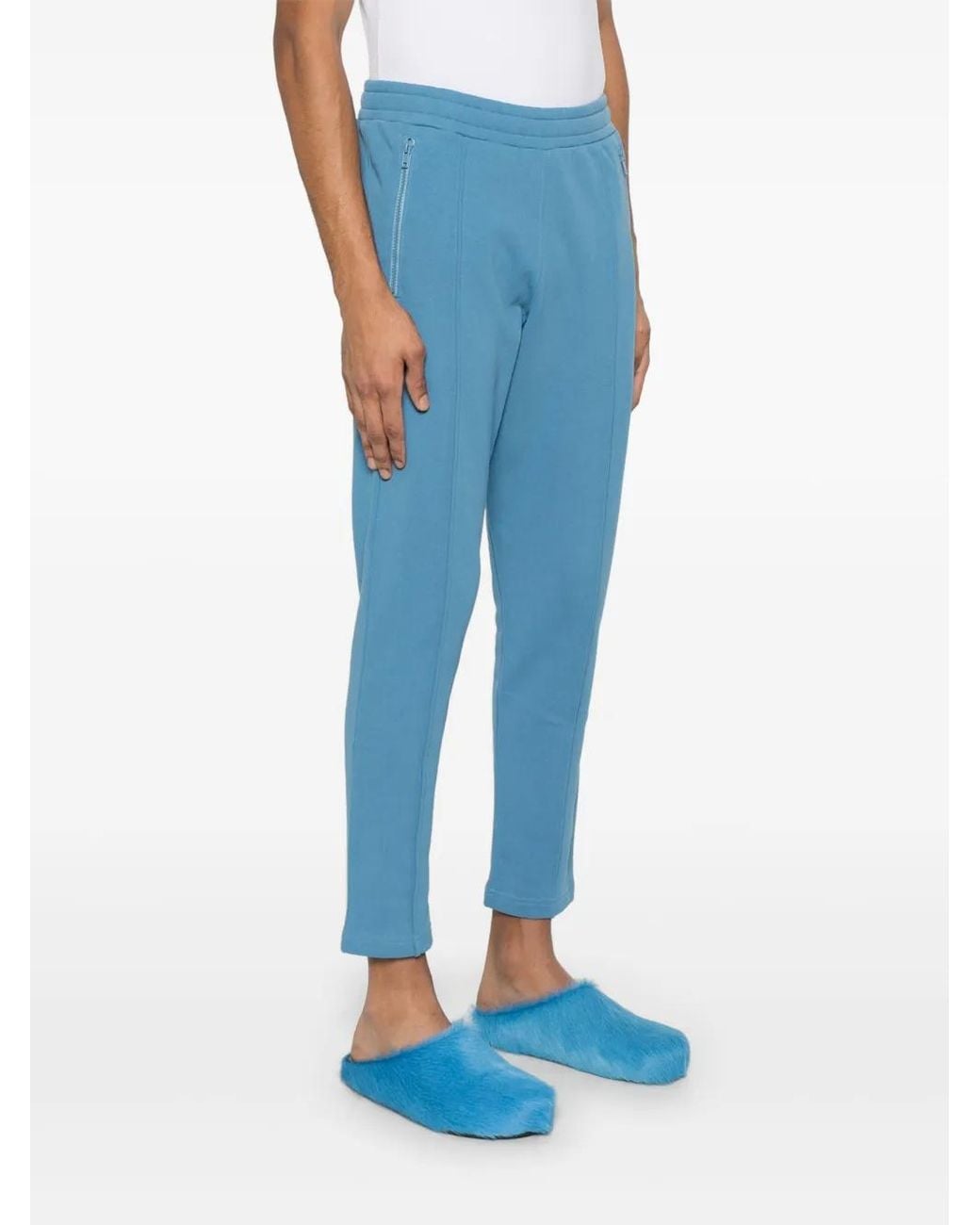 Moschino Blue Elastic Waist Casual Pants for men