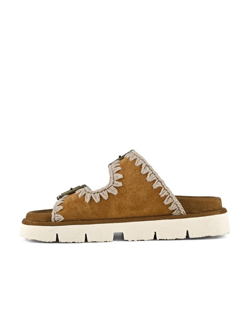 Mou Brown Suede Sandals