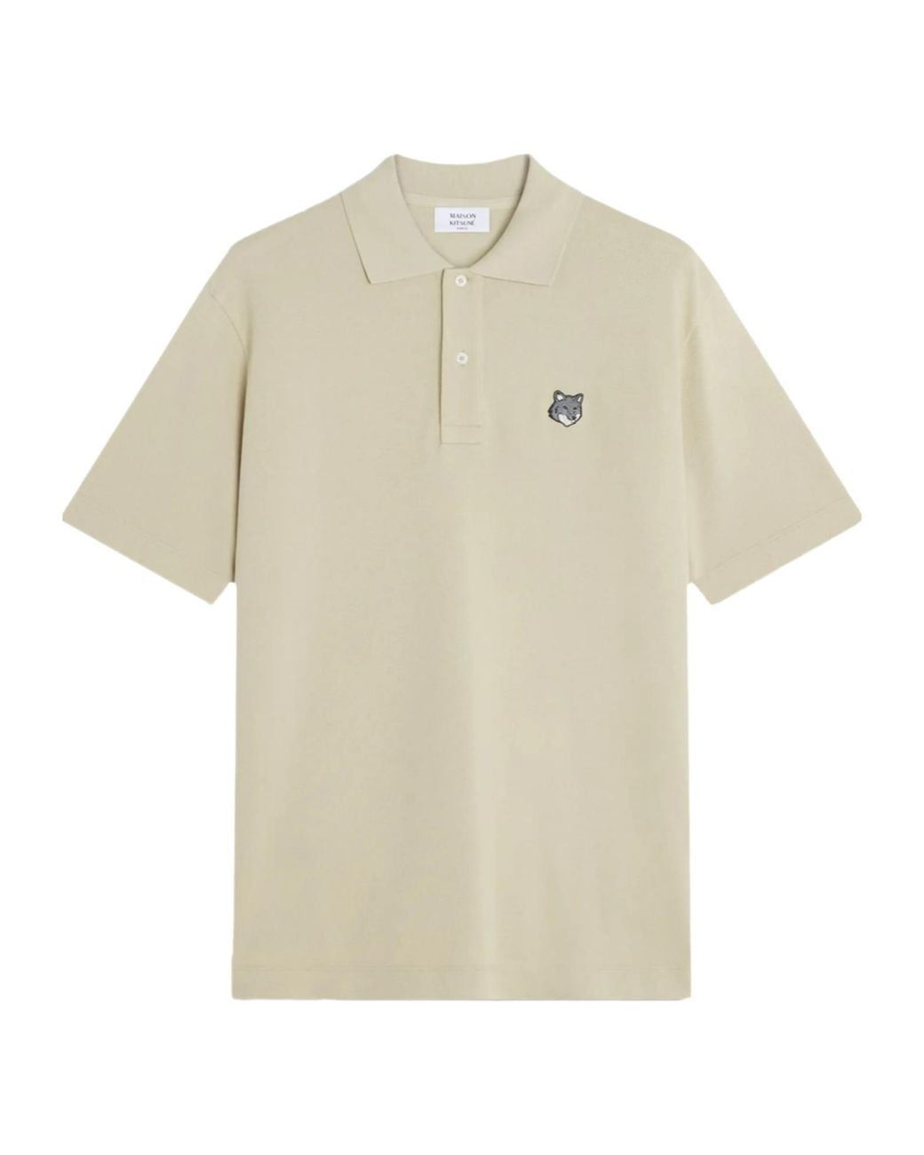Maison Kitsuné White Maison Kitsuné Fox Head Comfort Polo Shirt for men