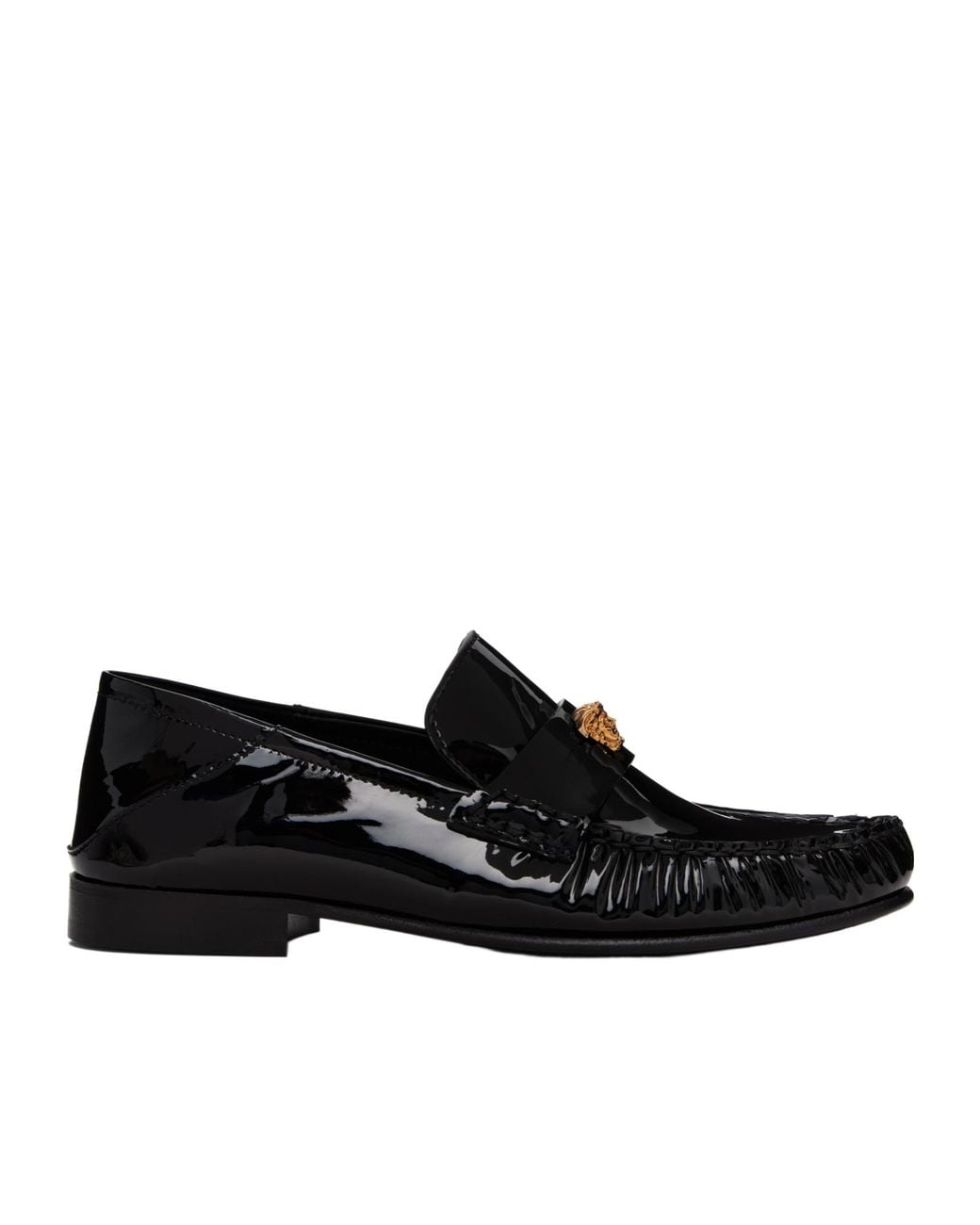 Versace Black Medusa Hardware Loafers