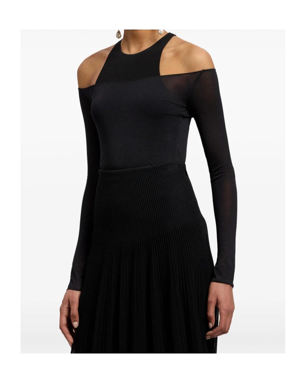 Ralph Lauren Black Maxine Layered Racerback Top