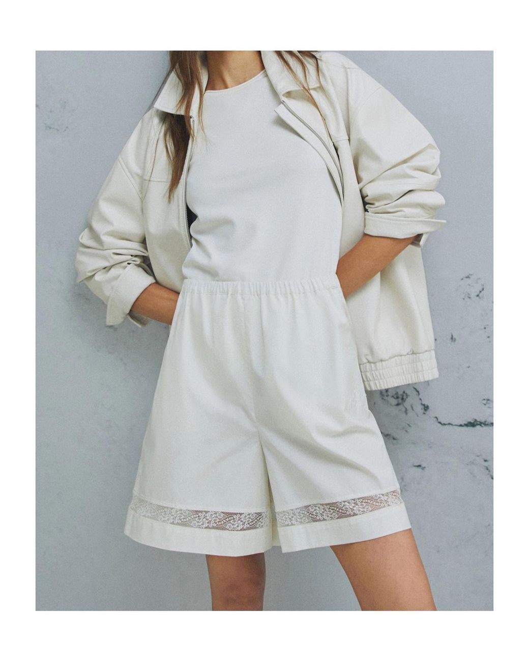 Marella White Lightweight Poplin Shorts