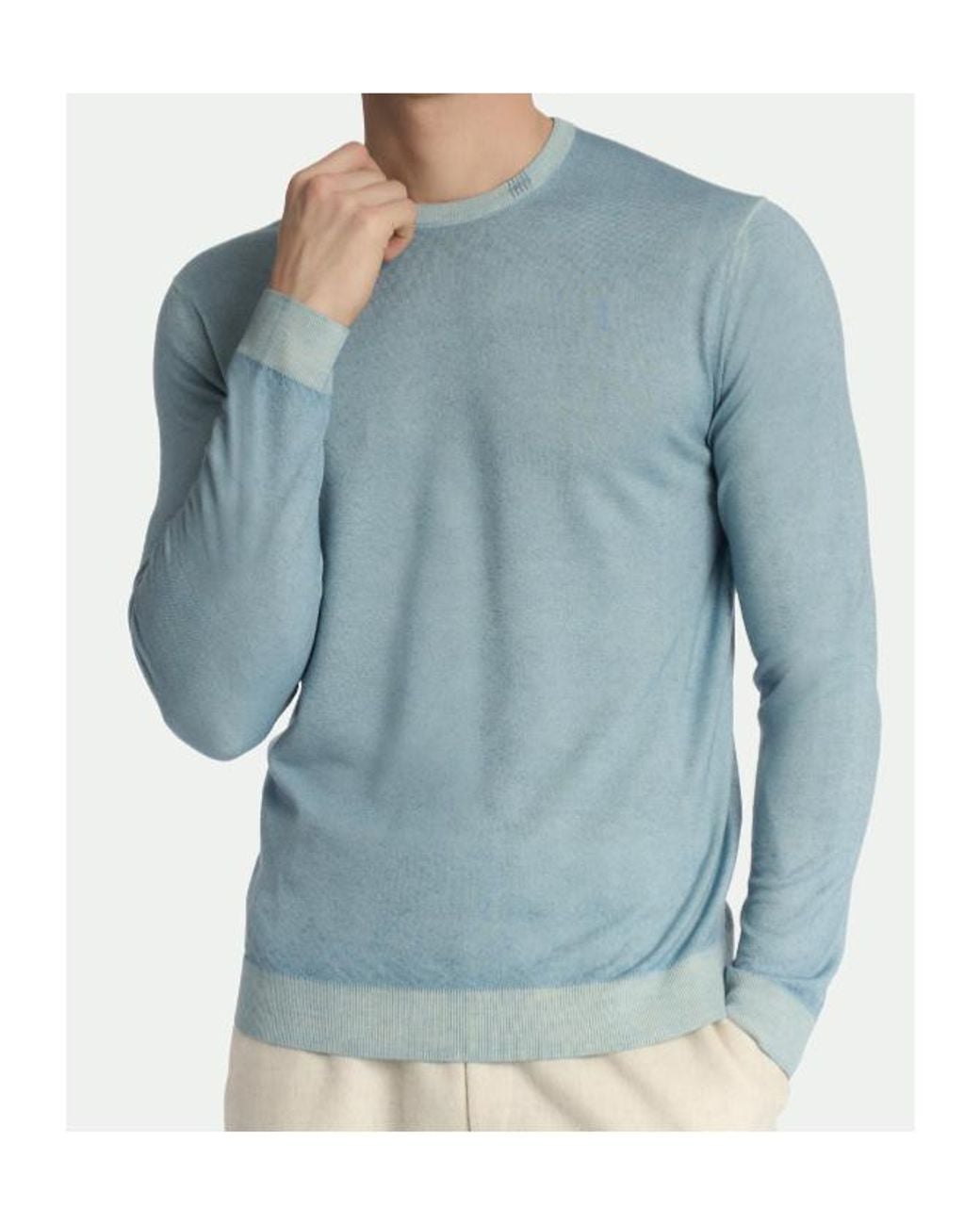Malo Blue Tavolozza Crew Neck for men