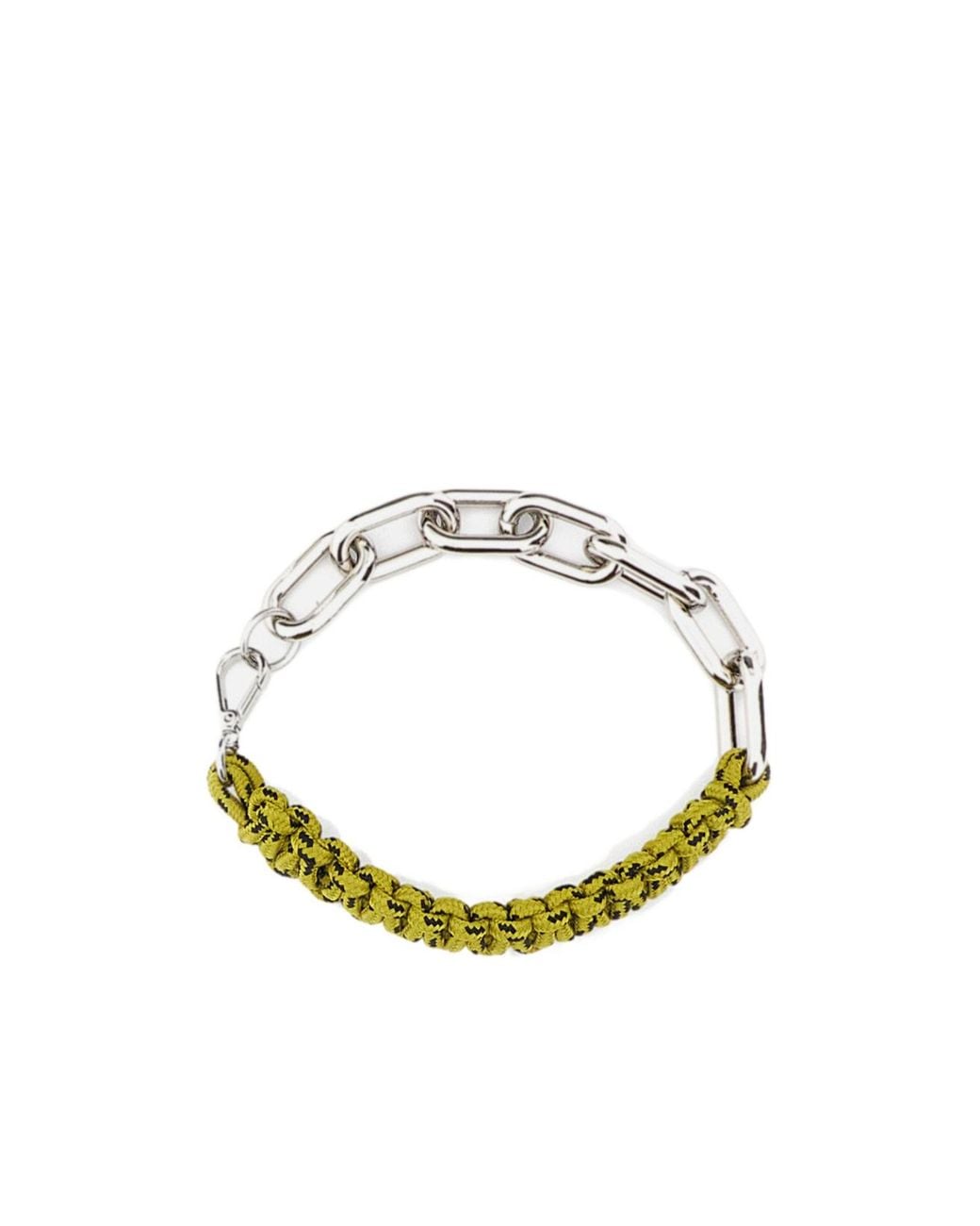 Plan C Metallic Braided Cord Chain Necklace