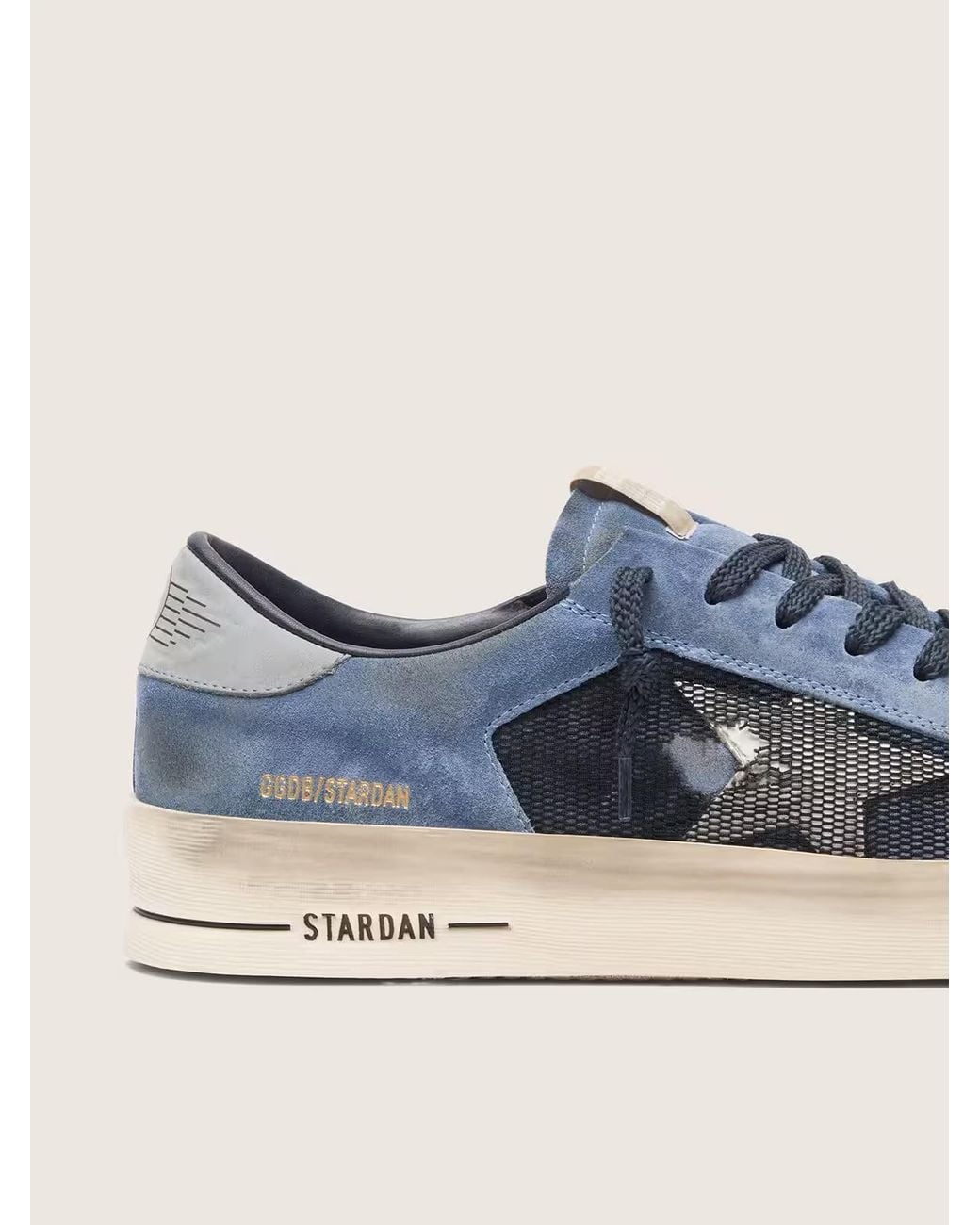 Golden Goose Deluxe Brand Blue Stardan Lace-Up Sneakers for men