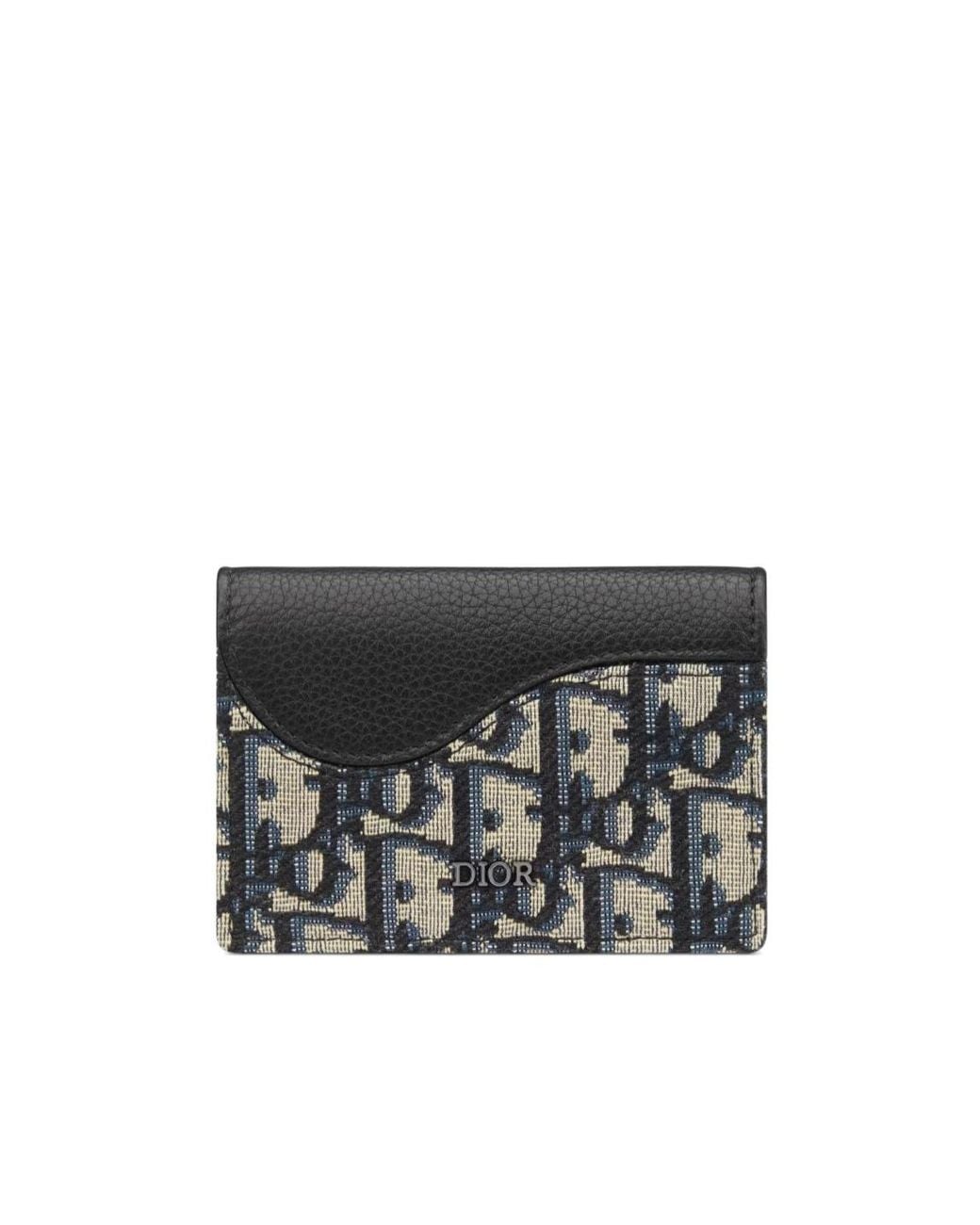 Dior Black Saddle Business Card Holder for men