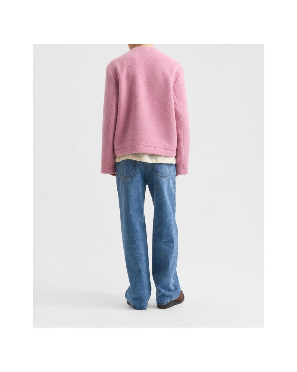 Séfr Pink Long-Sleeve V-Neck Cardigan for men