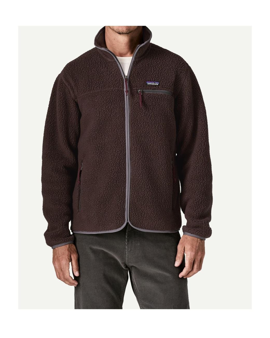 Patagonia Brown Retro Pile Zip-Up Jacket for men