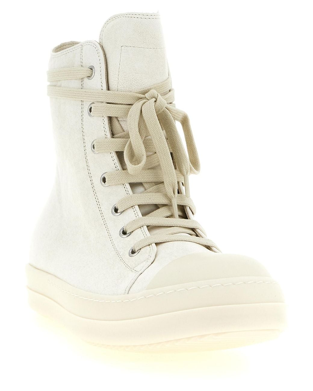 Rick Owens Natural Sneaks Leather Sneakers for men