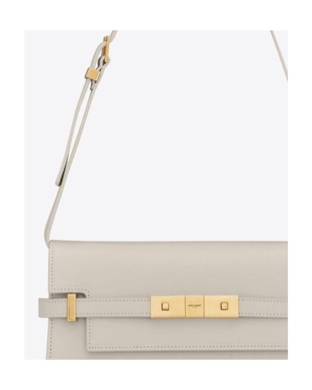 Saint Laurent White Manhattan Small Shoulder Bag
