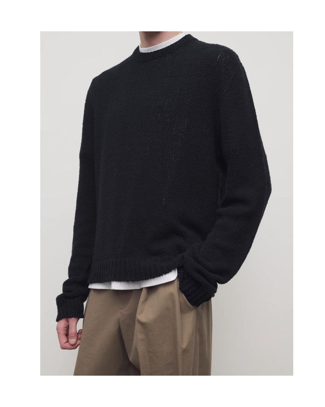 The Row Black Laing Sweater for men