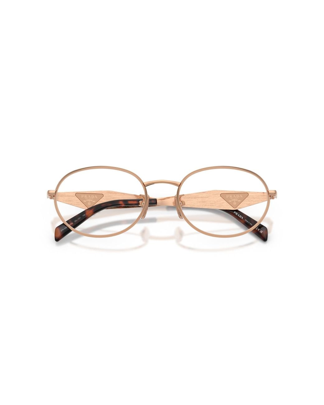 Prada Natural Eyewear Oval Frame Glasses