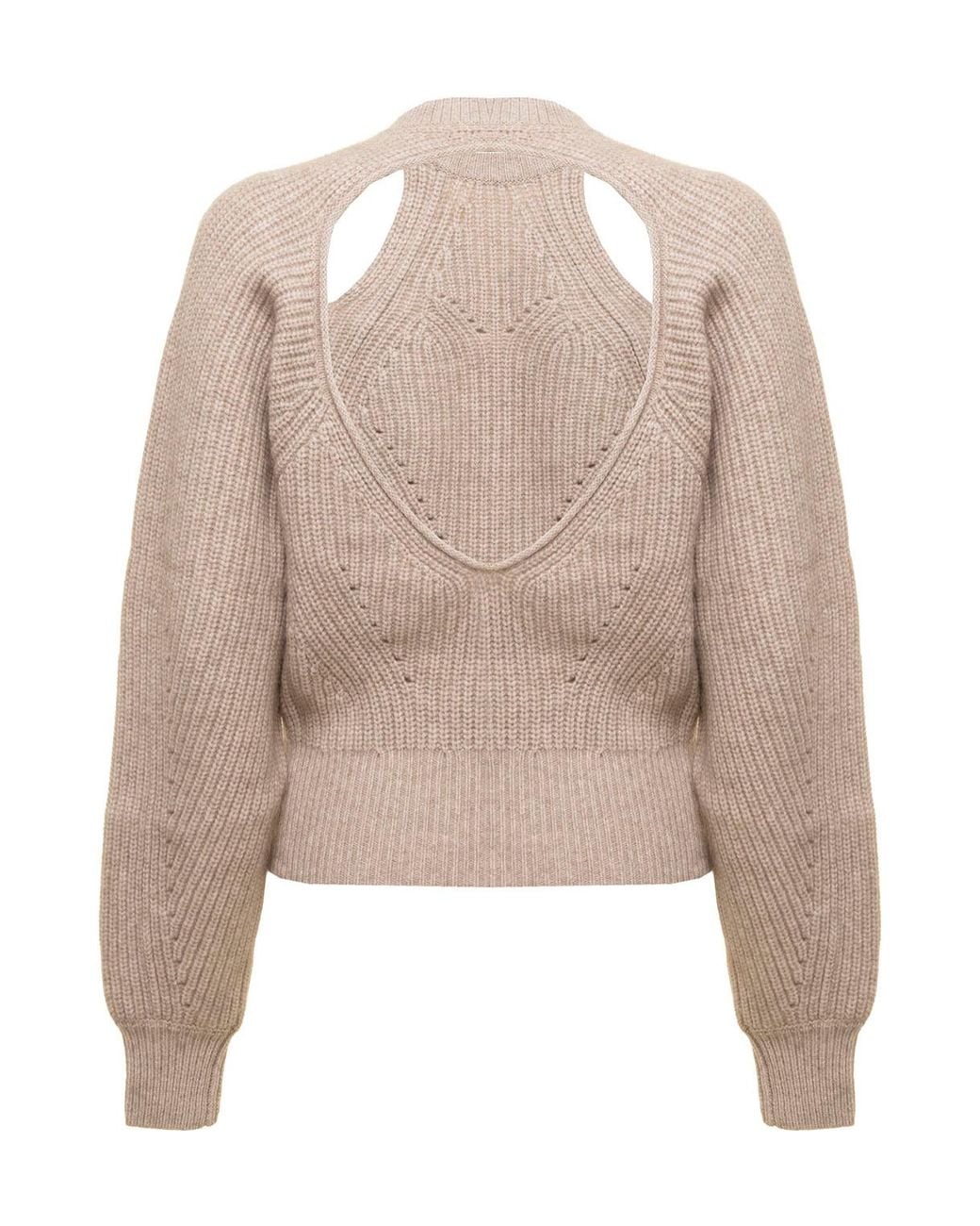 Isabel Marant Natural Palma Cashmere Open Back Sweater