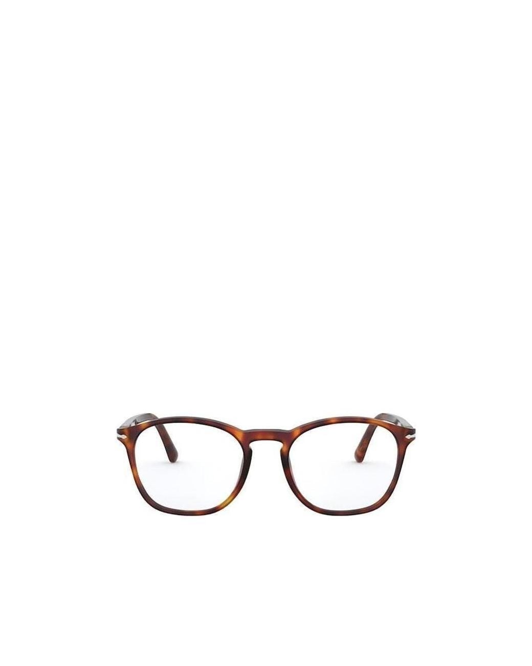 Persol White Round Frame Glasses for men