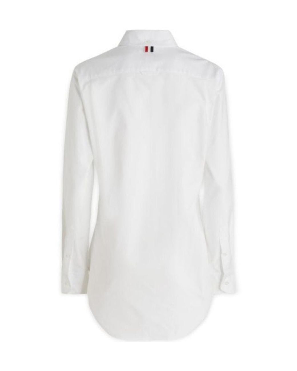 Thom Browne White Embroidered Long-Sleeve Shirt