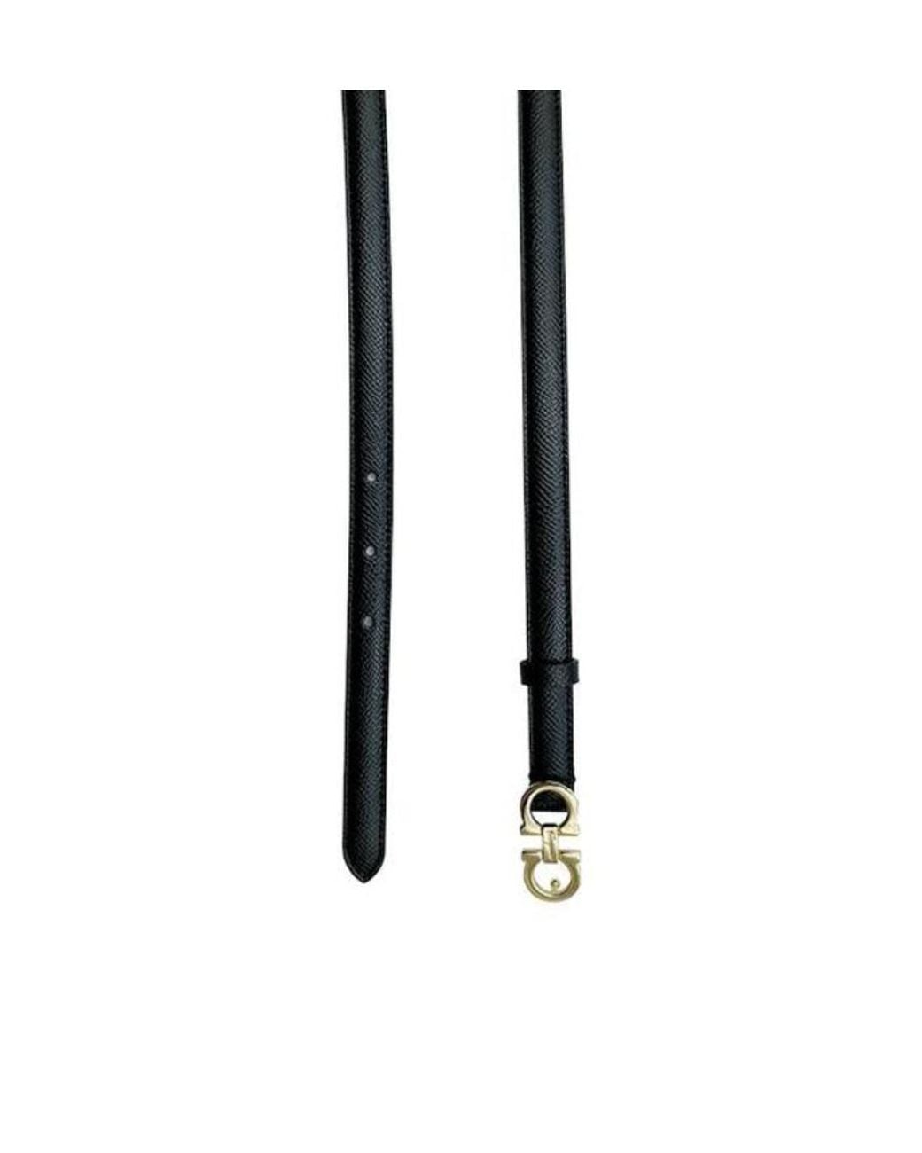 Ferragamo White Gancini Decorative Thin Belt