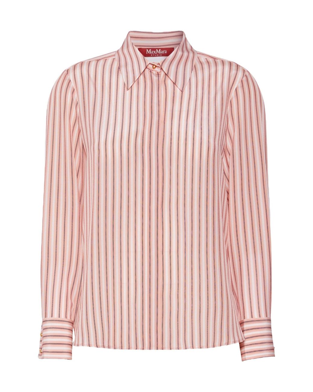 Max Mara Pink Studio Striped Button-Up Shirt