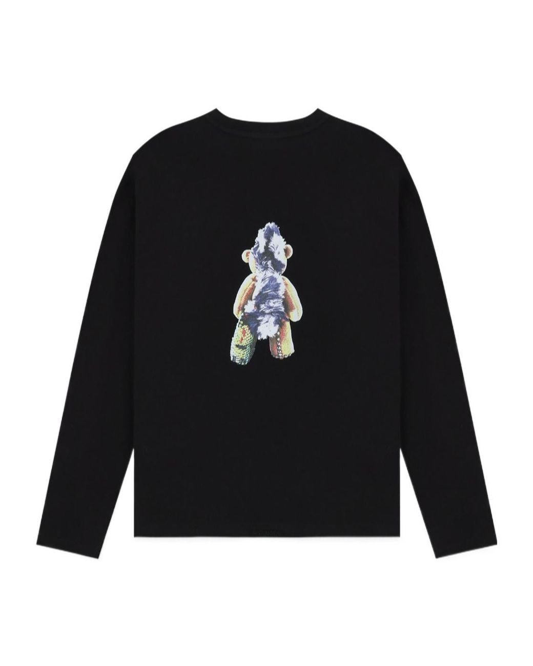 we11done Black Graphic Print T-Shirt for men