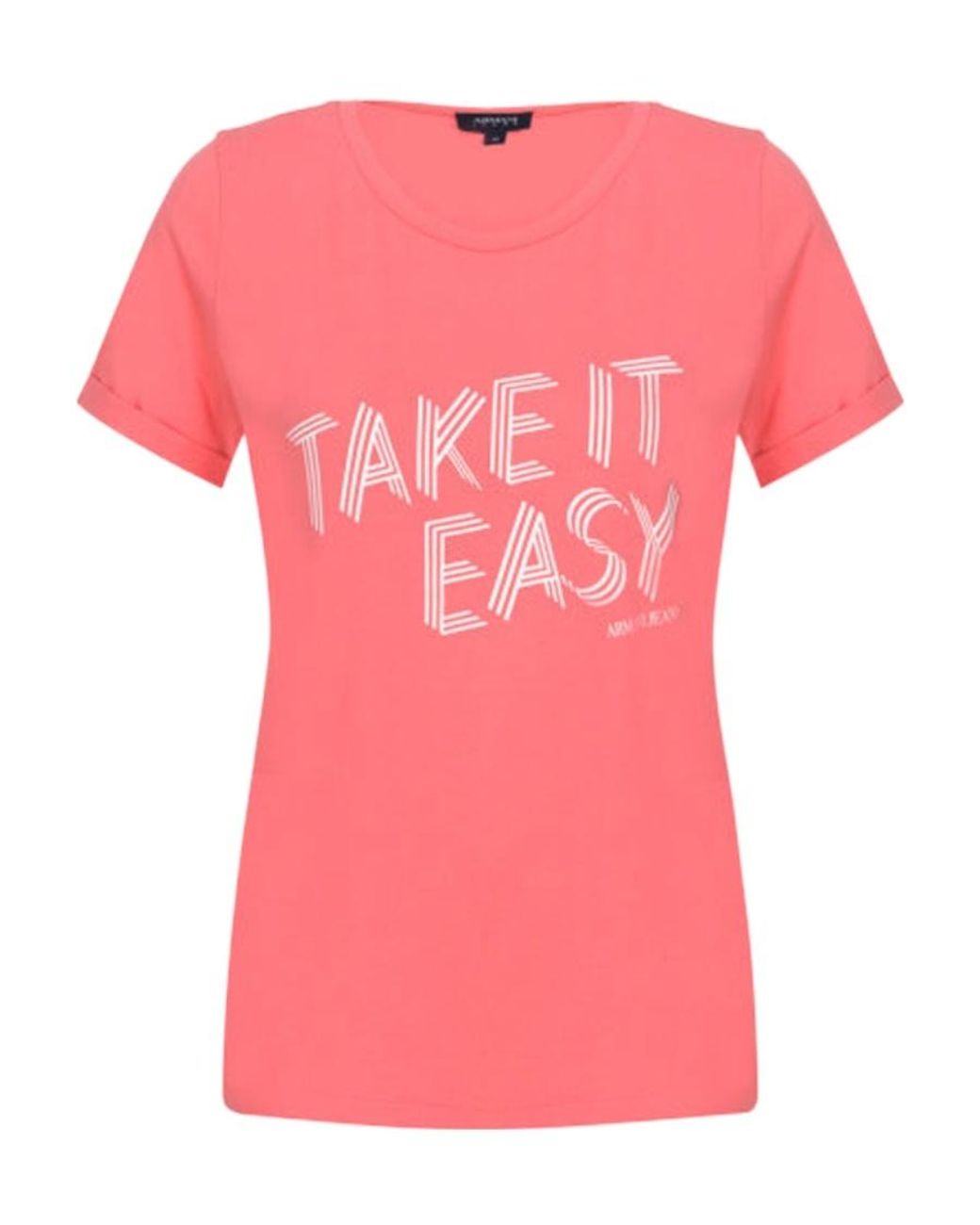 Armani Jeans Pink Open-Necked Shirt