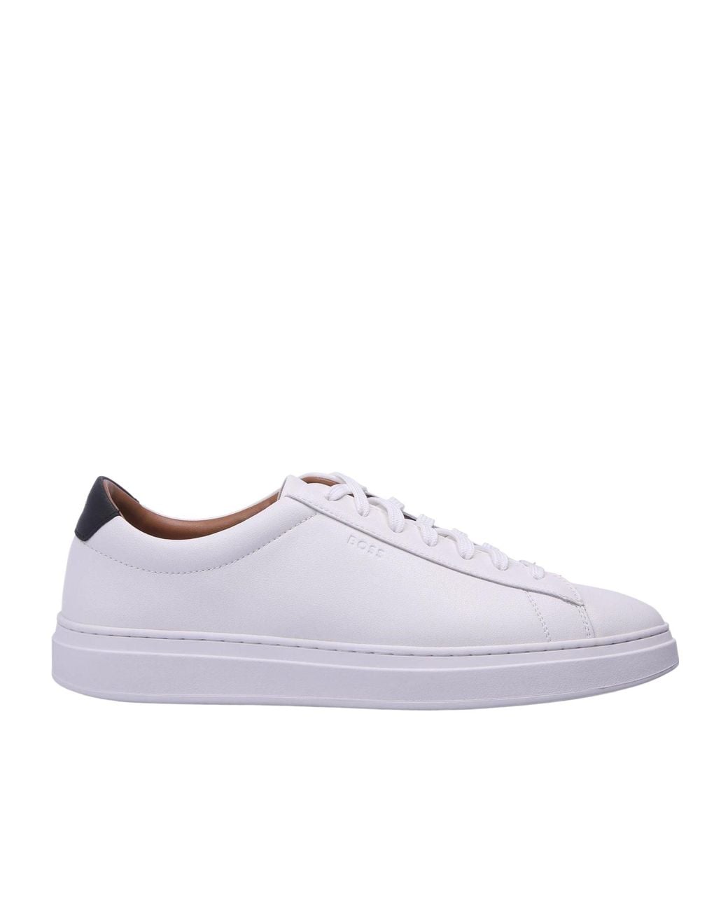 Boss White Low-Top Trainers for men