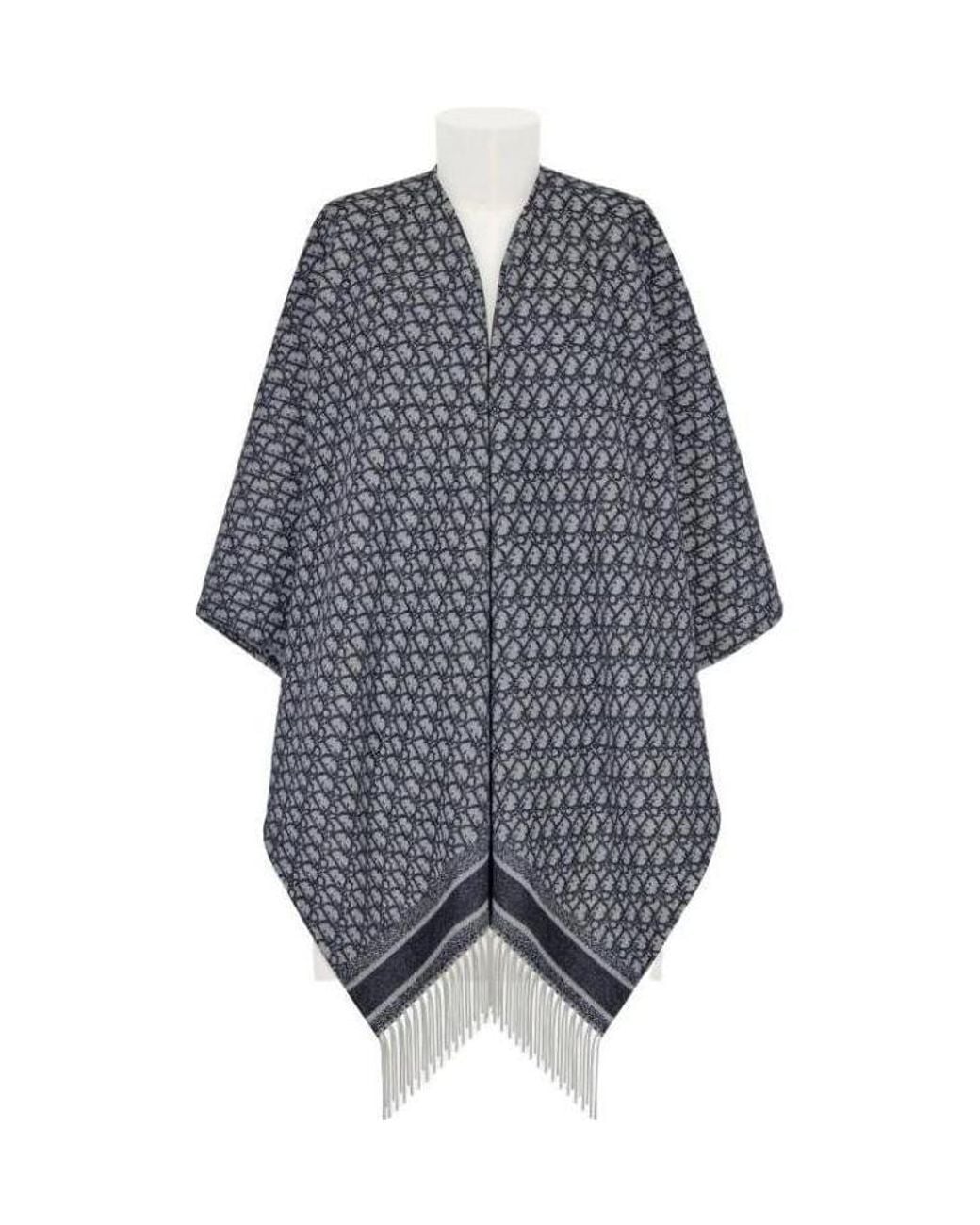 Dior Blue Oblique Poncho
