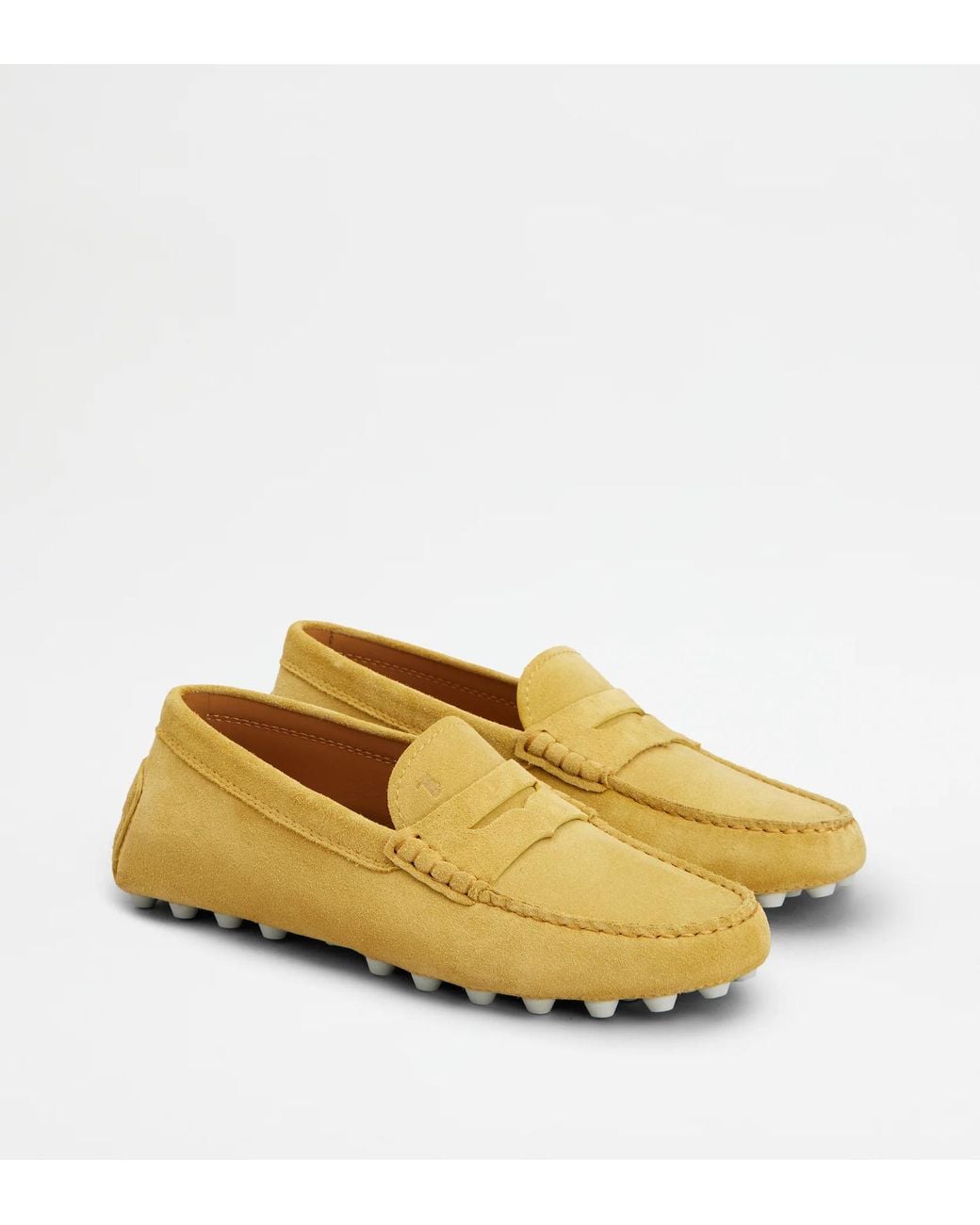 Tod's Yellow Gommino Bubble Loafers