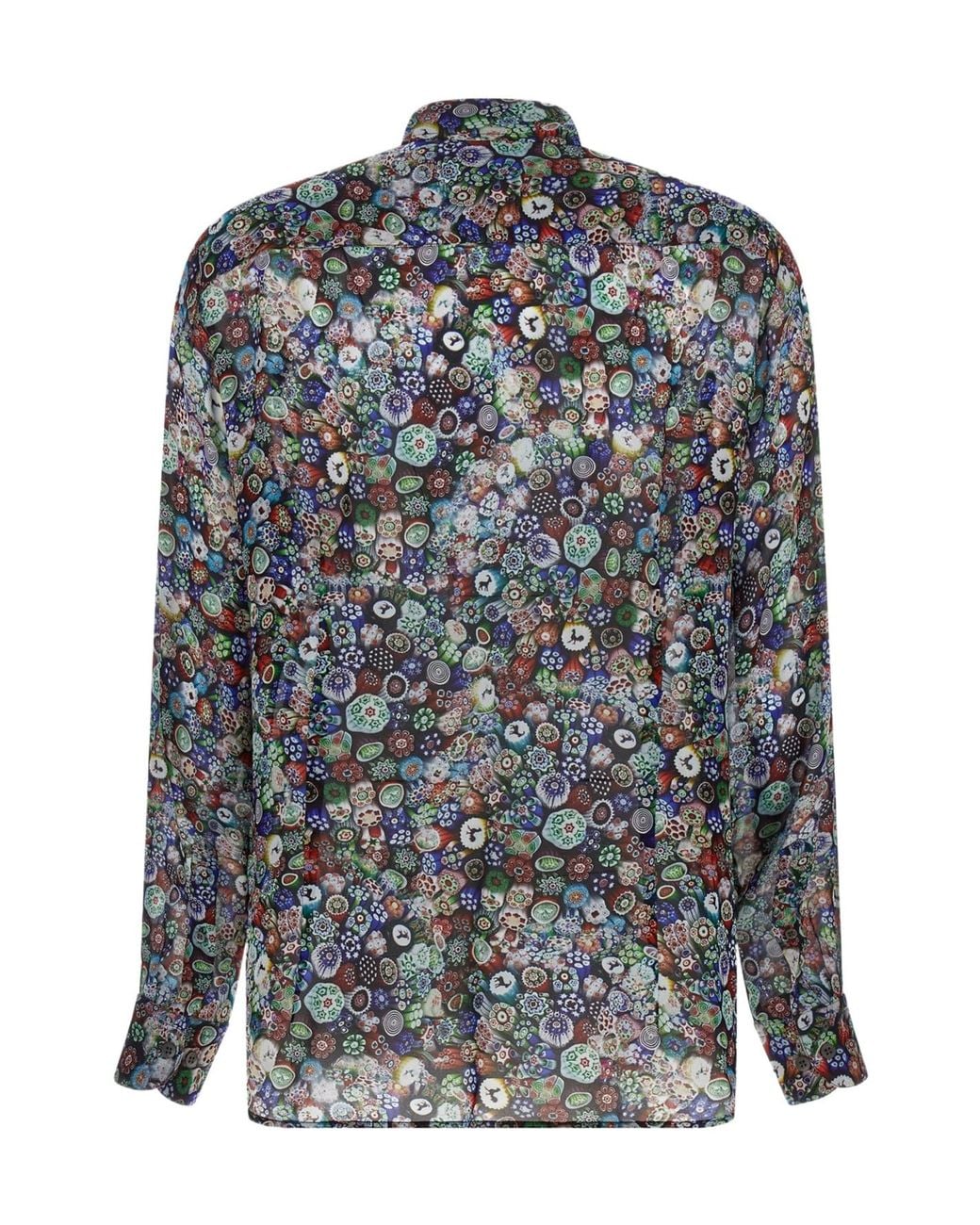 Dries Van Noten Gray Long Sleeve Embellished Shirt