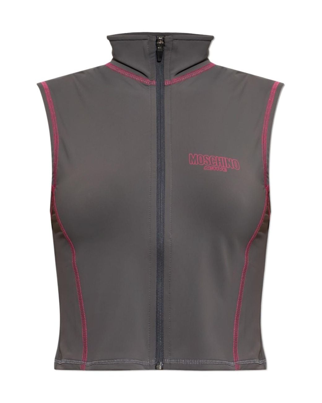 Moschino Gray Active Top
