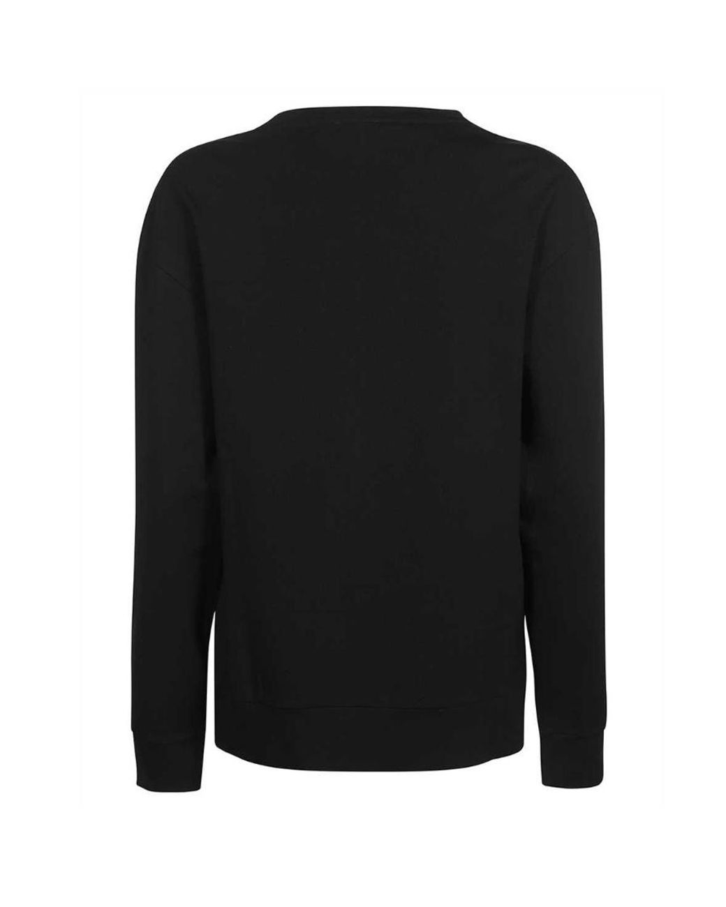 EA7 Black Round Collar Logo Sweater
