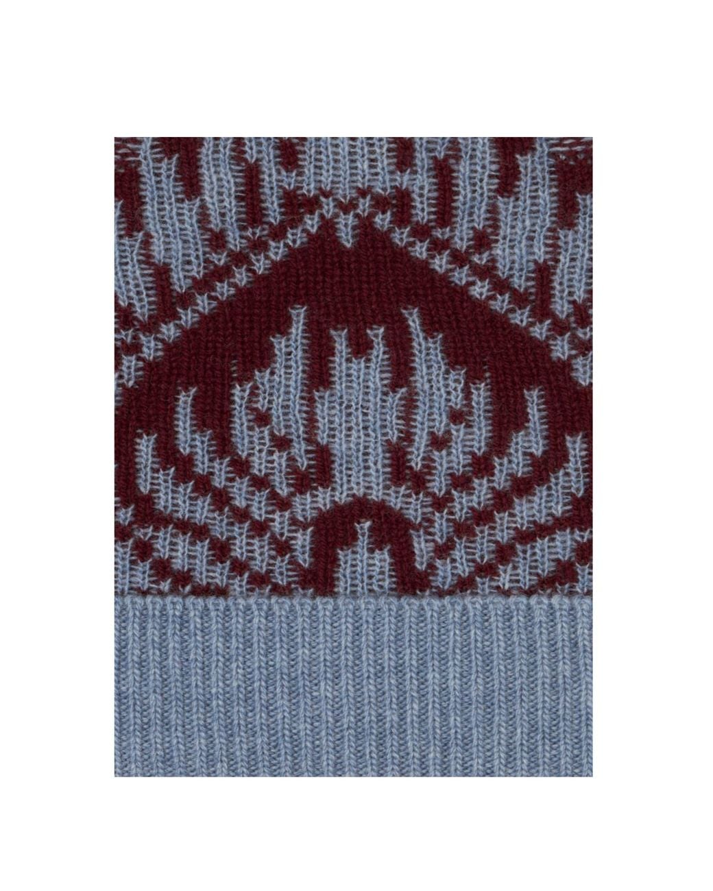 Etro Purple Knit Jacquard Beanie