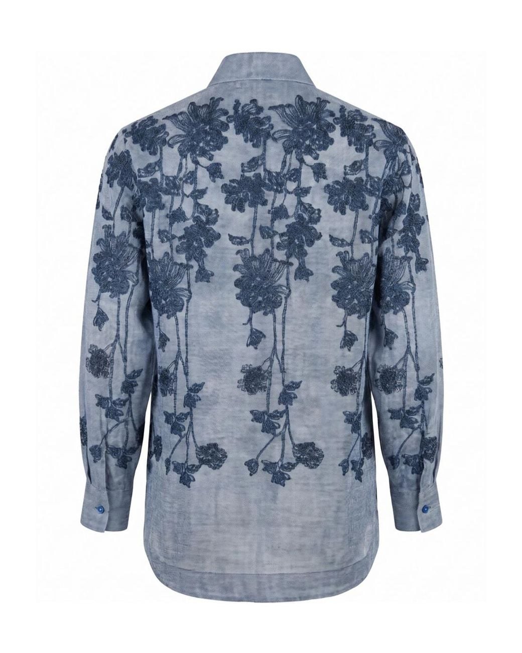 Ermanno Scervino Blue Long Sleeve Shirt