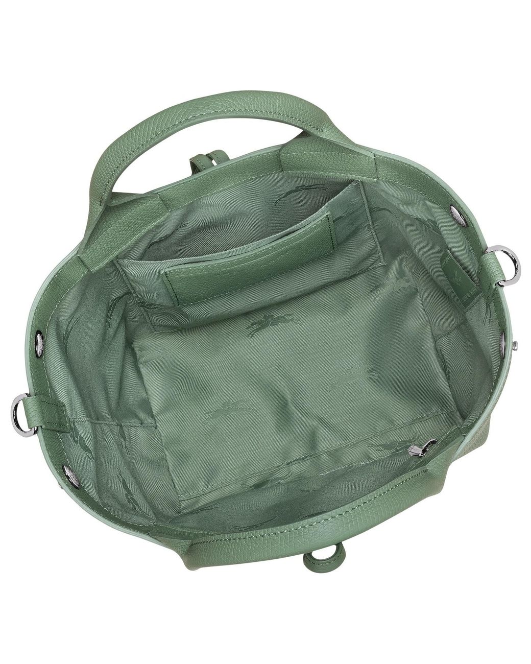 Longchamp Green Le Roseau S Top Handle Bag