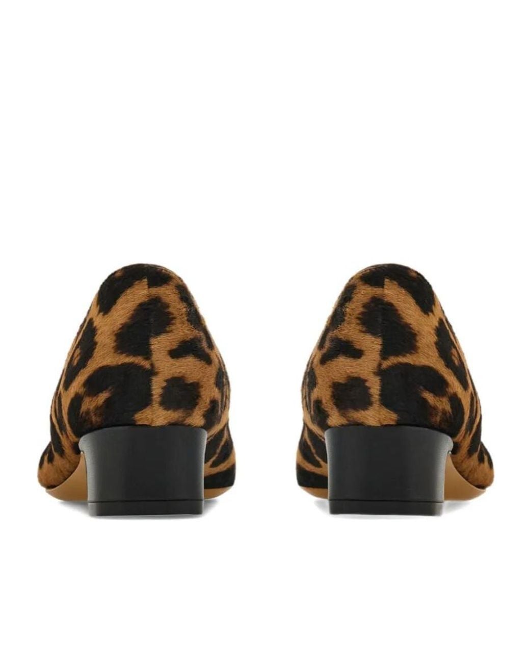Ferragamo Brown Ferragamo Leopard-Printed Mid-Heeled Pumps