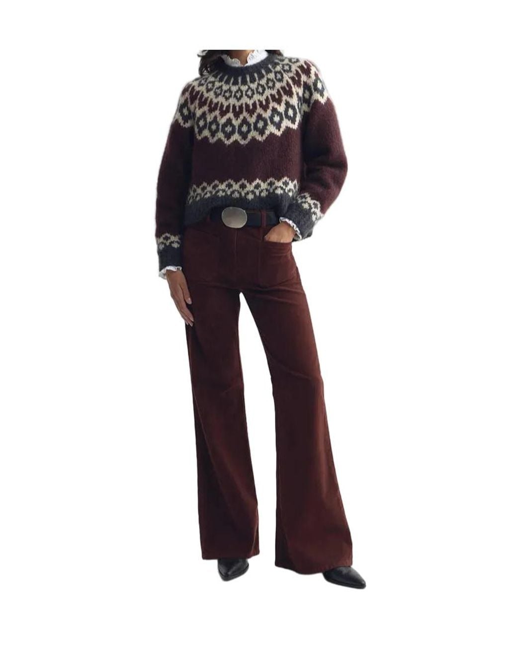 Nili Lotan Brown High-Waisted Wide-Leg Casual Trousers