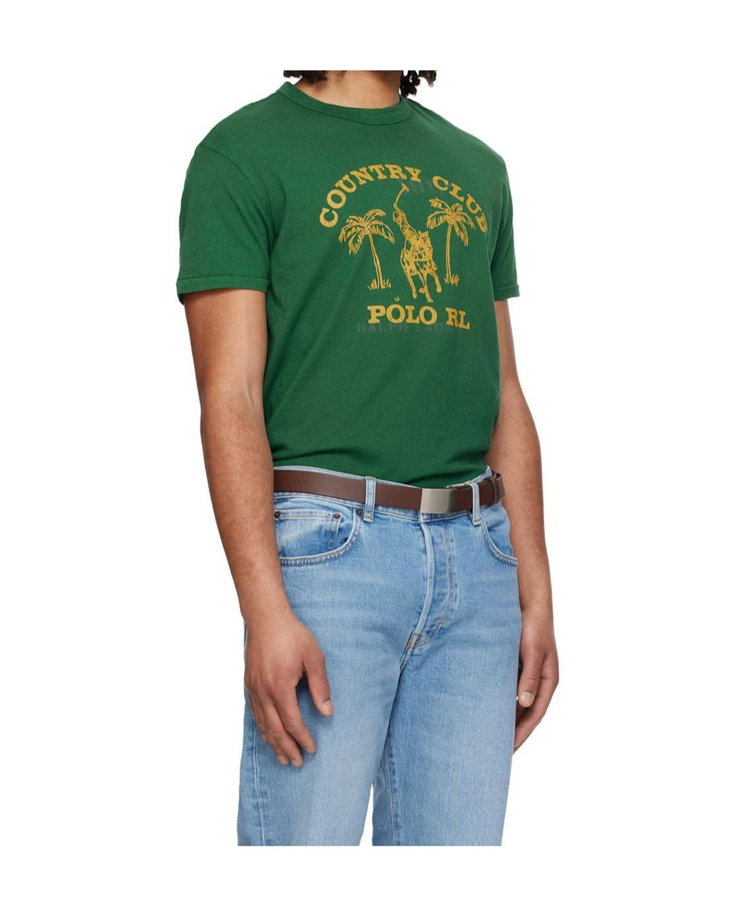 Polo Ralph Lauren Green Printed Crew Neck T-Shirt for men