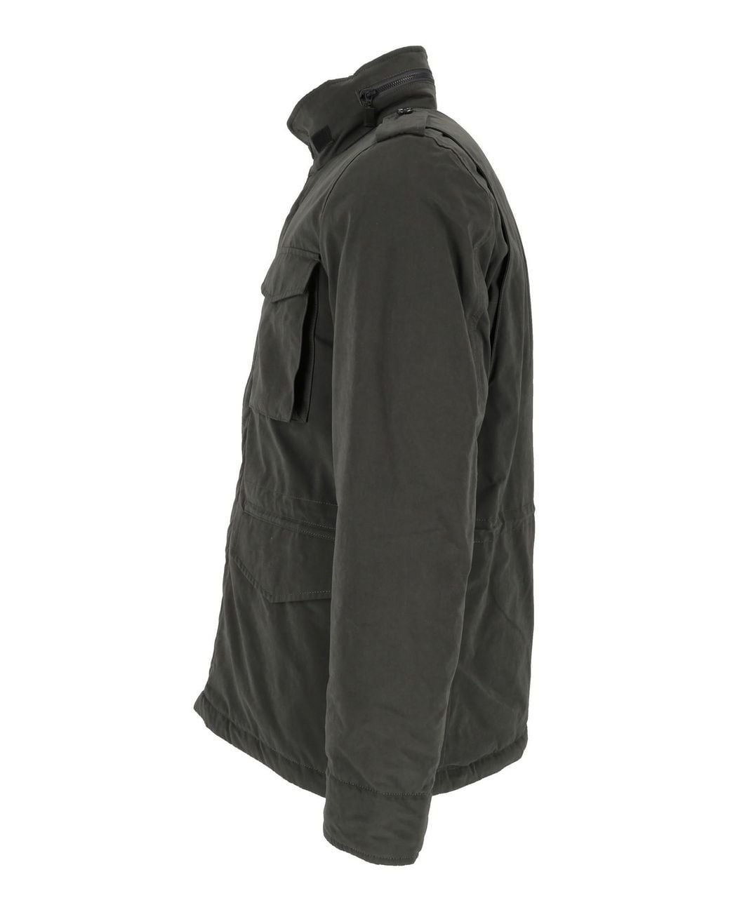 Aspesi Green High Neck Long-Sleeved Jacket for men