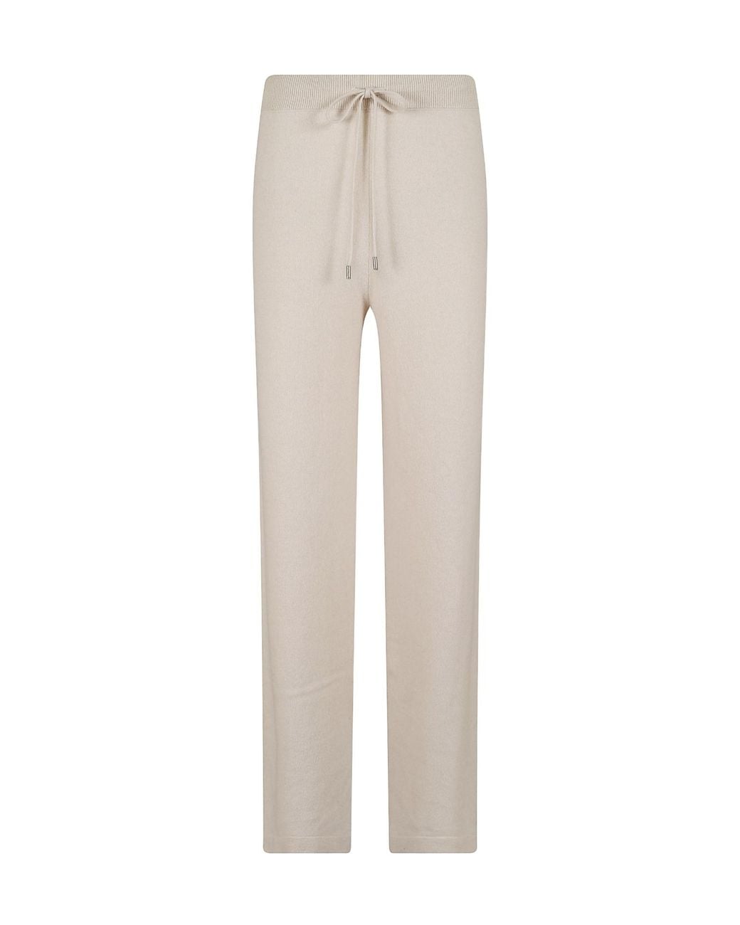 Peserico Gray Elastic Waistband Knit Casual Pants