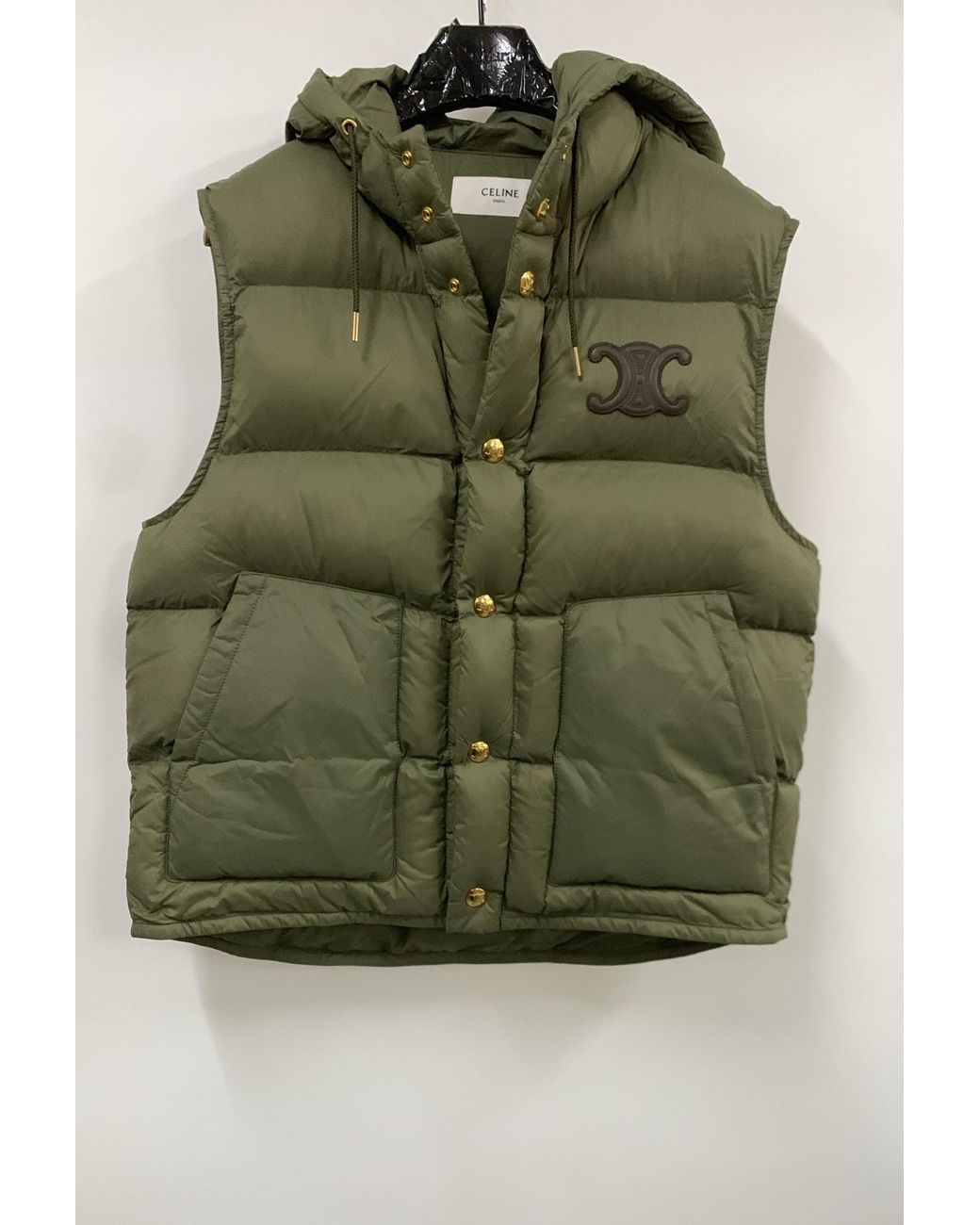 Céline Green Sleeveless Down Jacket