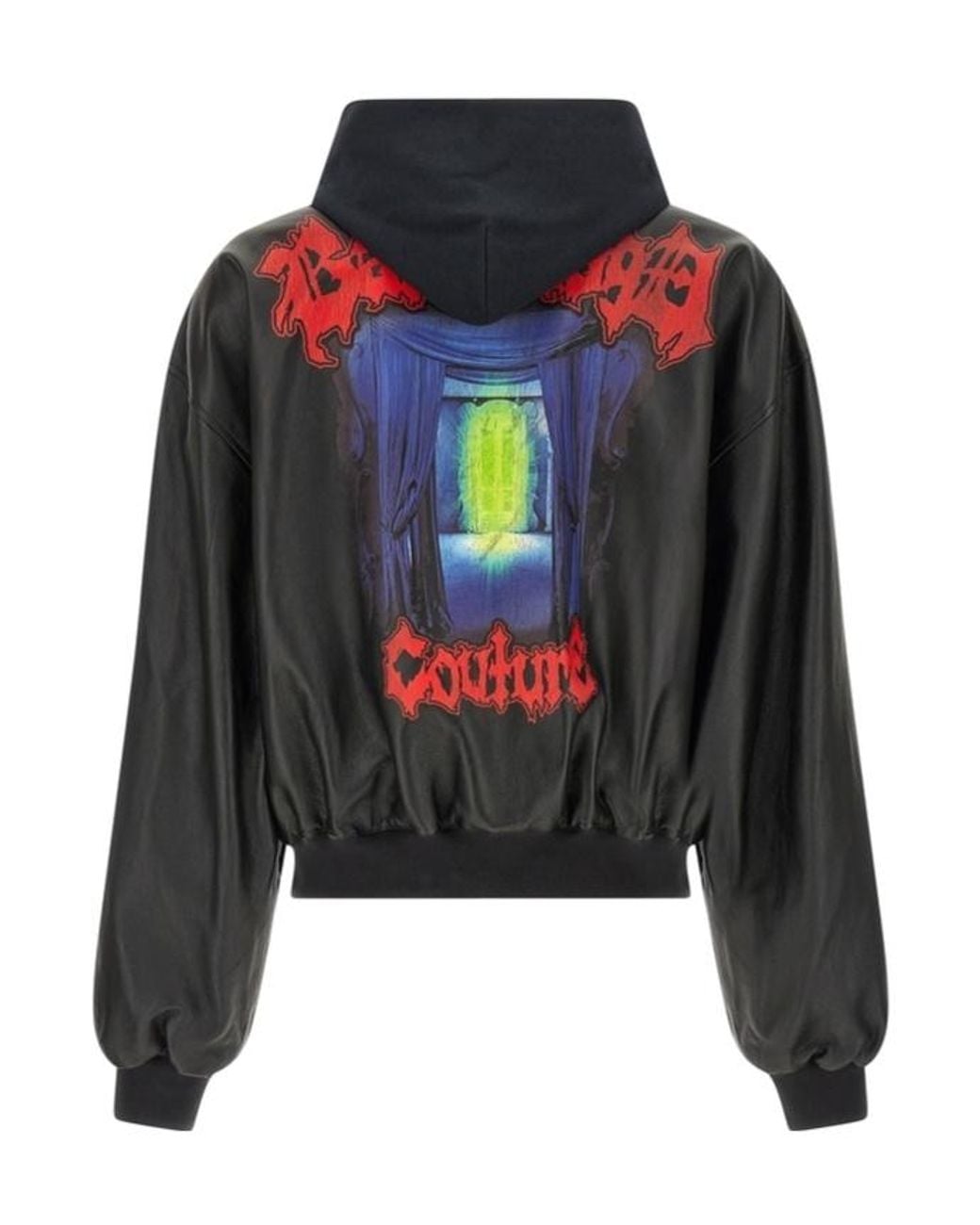 Balenciaga Black Patched Hooded Jacket for men