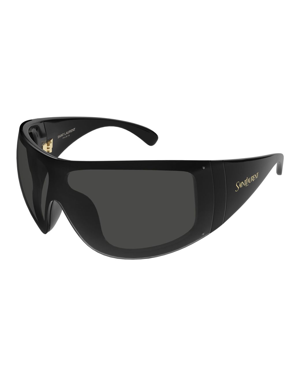 Saint Laurent Black Eyewear Oversized Aviator Shield Sunglasses