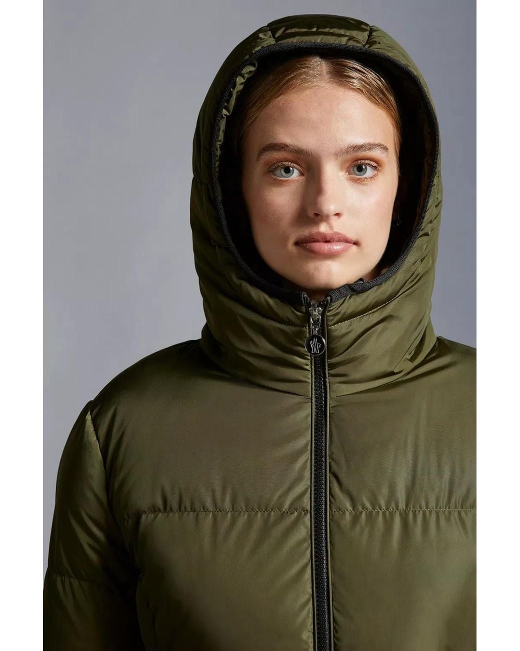 Moncler Green Sirli Zip-Up Short Down Jacket