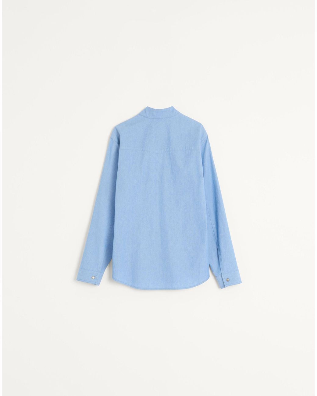 Valentino Blue Denim Shirt With Cabochons for men