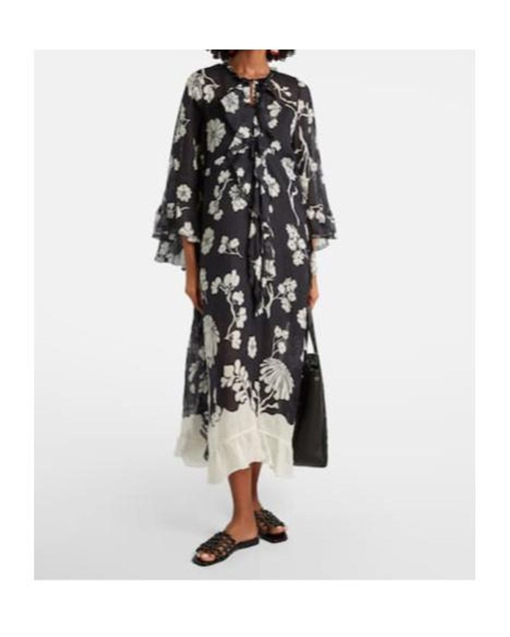 Dorothee Schumacher Black Floral Daydream Midi Dress