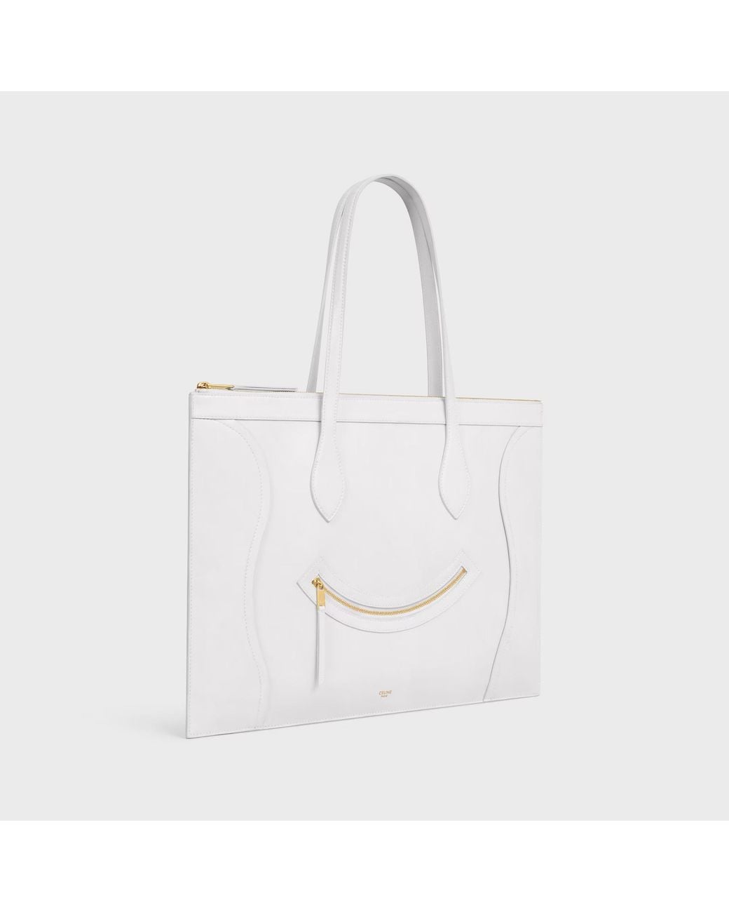 Céline White Flat Luggage