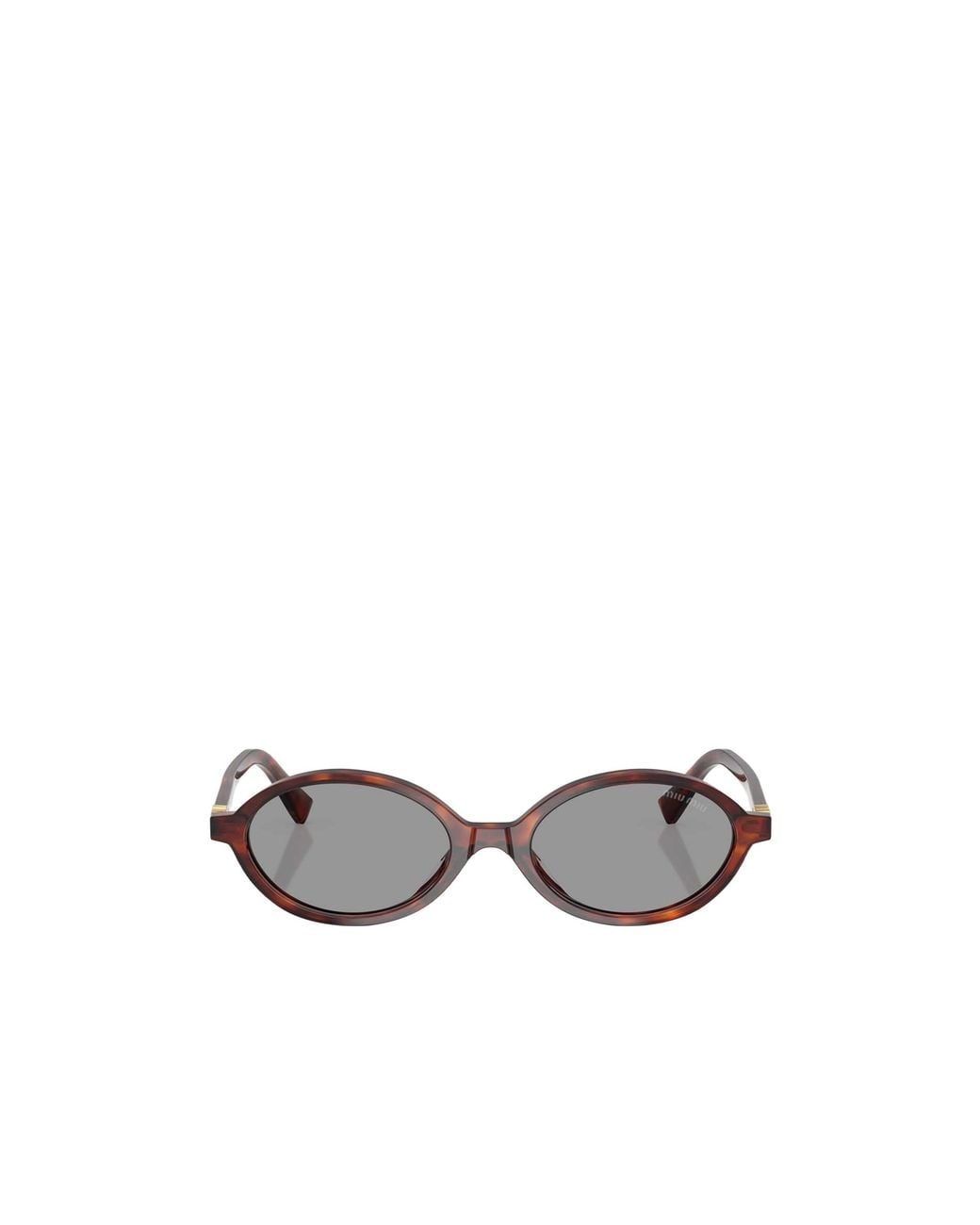Miu Miu White Oval-Frame Sunglasses