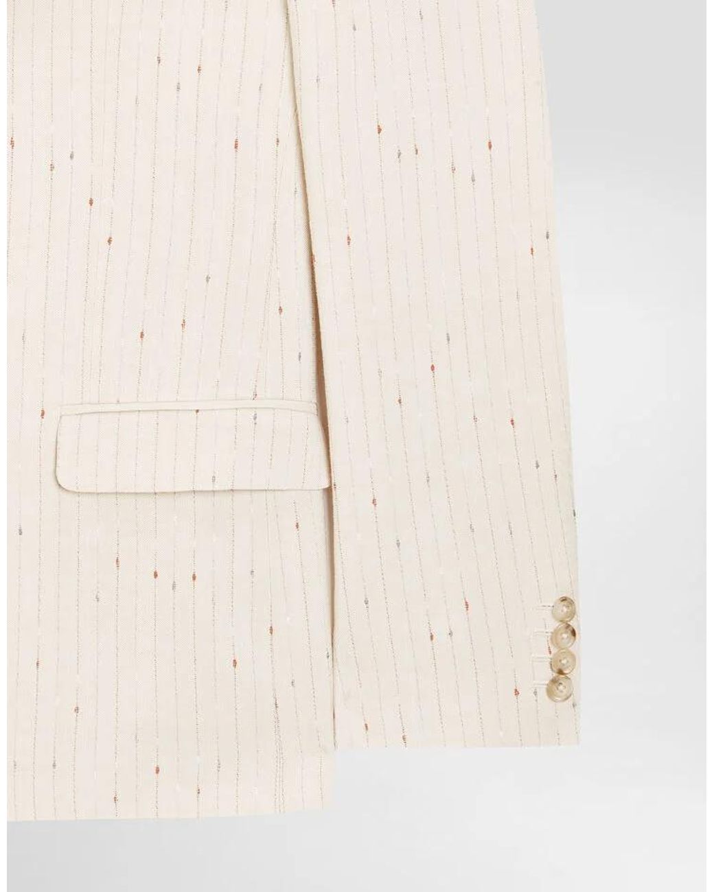 Dolce & Gabbana Natural Patterned Two-Button Blazer for men