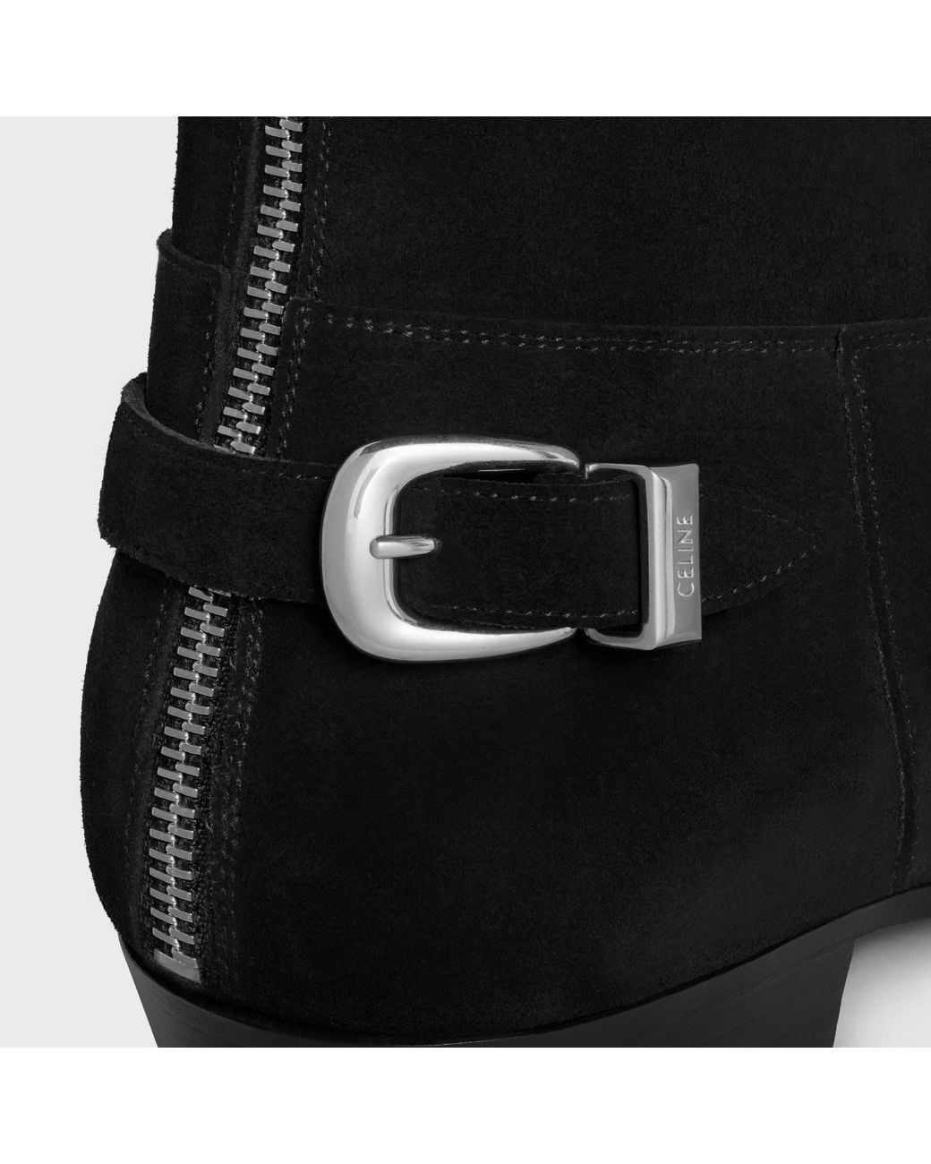 Céline Black Round-Head Short Boots for men