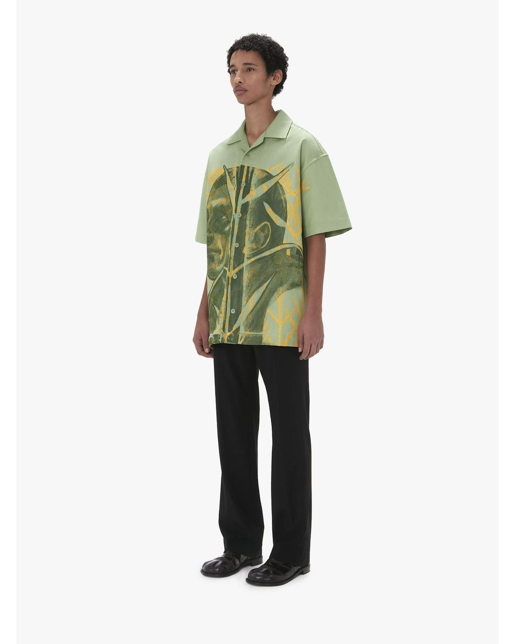 J.W. Anderson Green Jw Anderson Pol Anglada Print Short-Sleeved Shirt for men