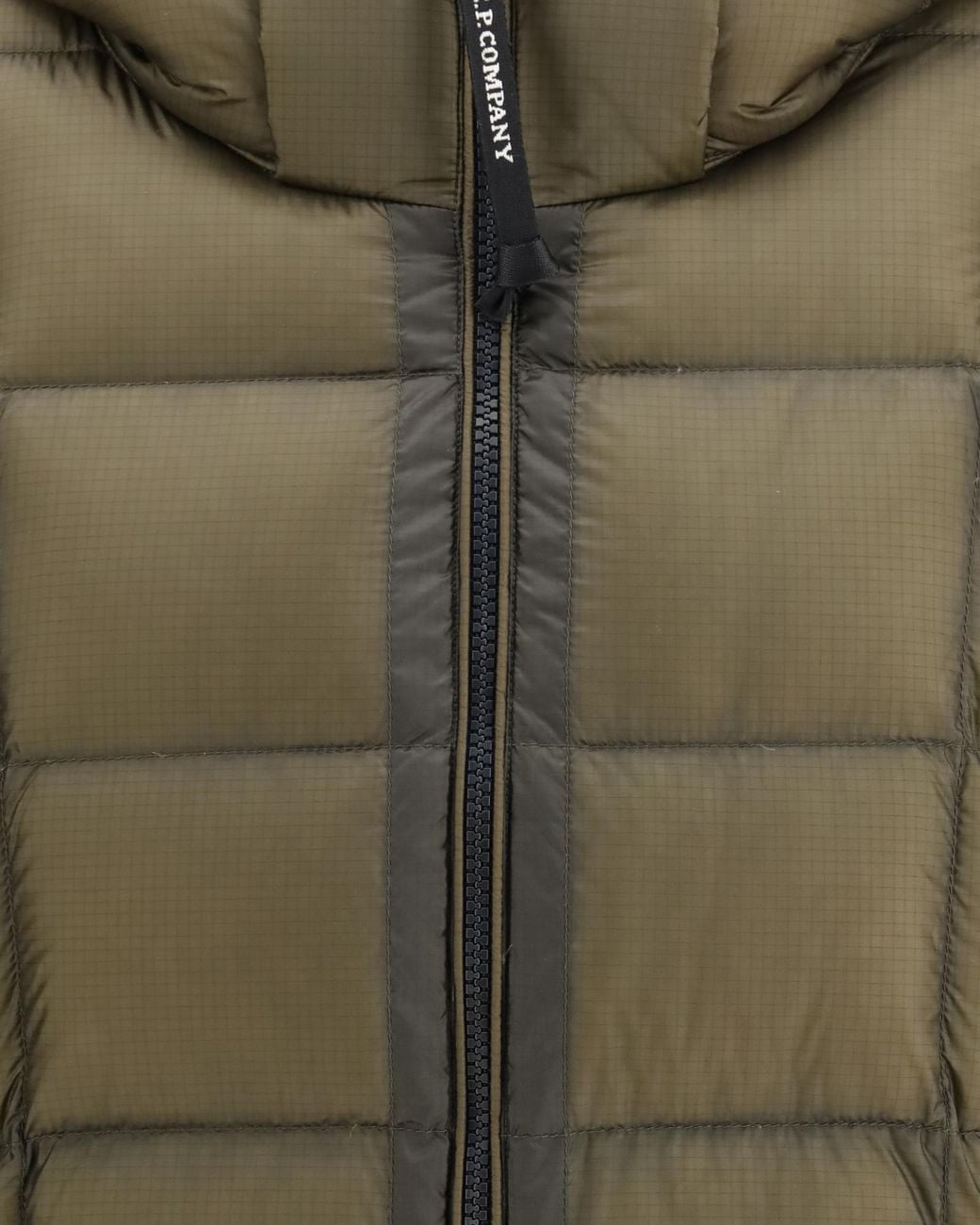 C P Company Green Panelled Down Jacket for men
